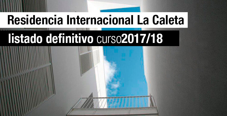 Listado definitivo Residencia La Caleta 2017/18